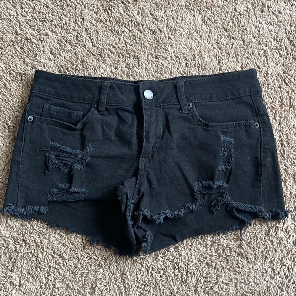 Black Jean Shorts